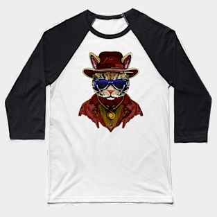Cat gangsta Baseball T-Shirt